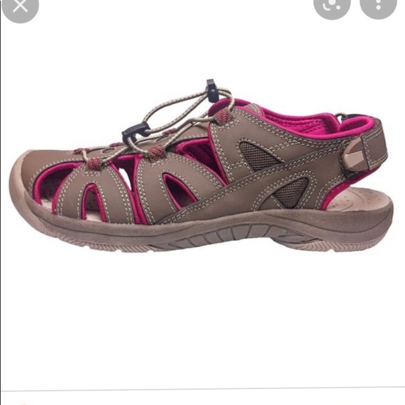 EDDIE BAUER Mary Leather Hiking Sandals 7 - Picture 1 of 12